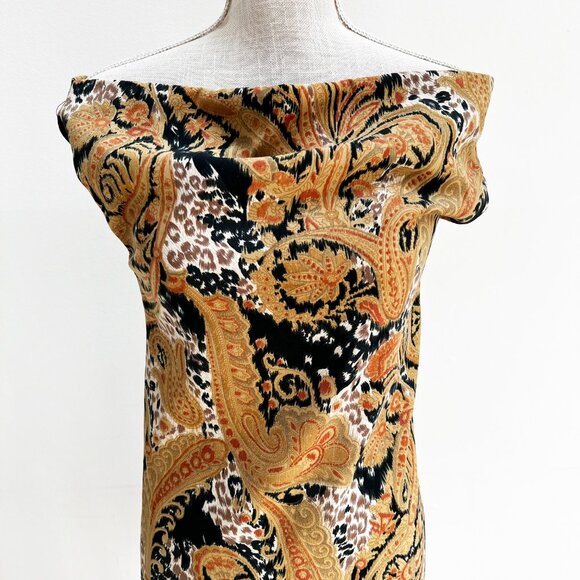 NWT Runway Collection Suede Paisley Animal Print Bateau Neck Sleeveless - Picture 3 of 11